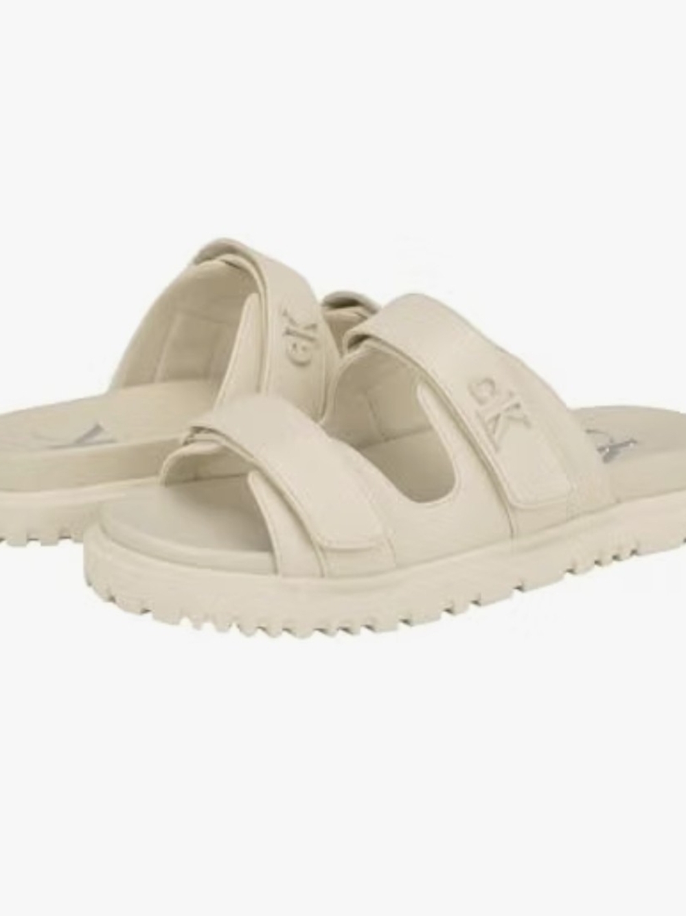 Calvin Klein Cream Slide Sandals